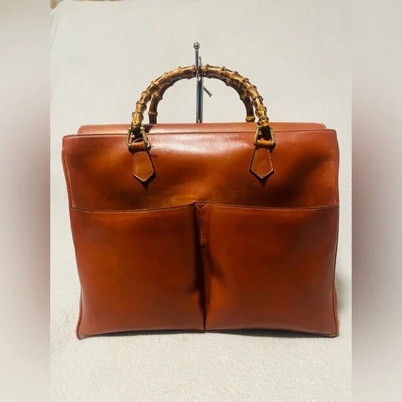 Gucci Bamboo Leather Tote/ Handbag - Picture 5 of 16